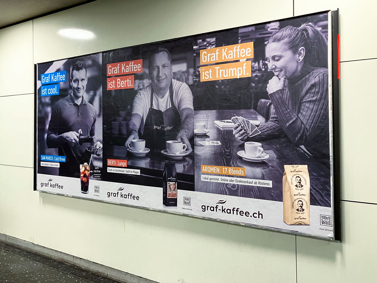 weihnachtsplakat F12 für grafkaffee baden switzerland